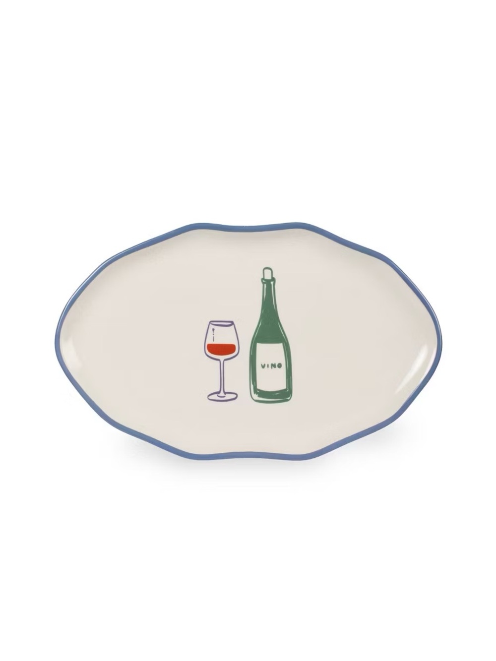 Ceramic Small Oval Serving Tray Platter Wine - Bullseye's Playground